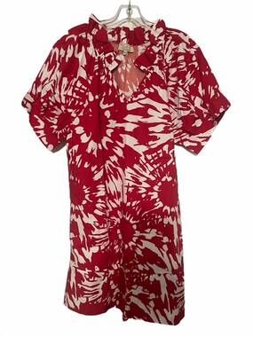NEW SOFIA women's tabitha shift dress in red sunburst